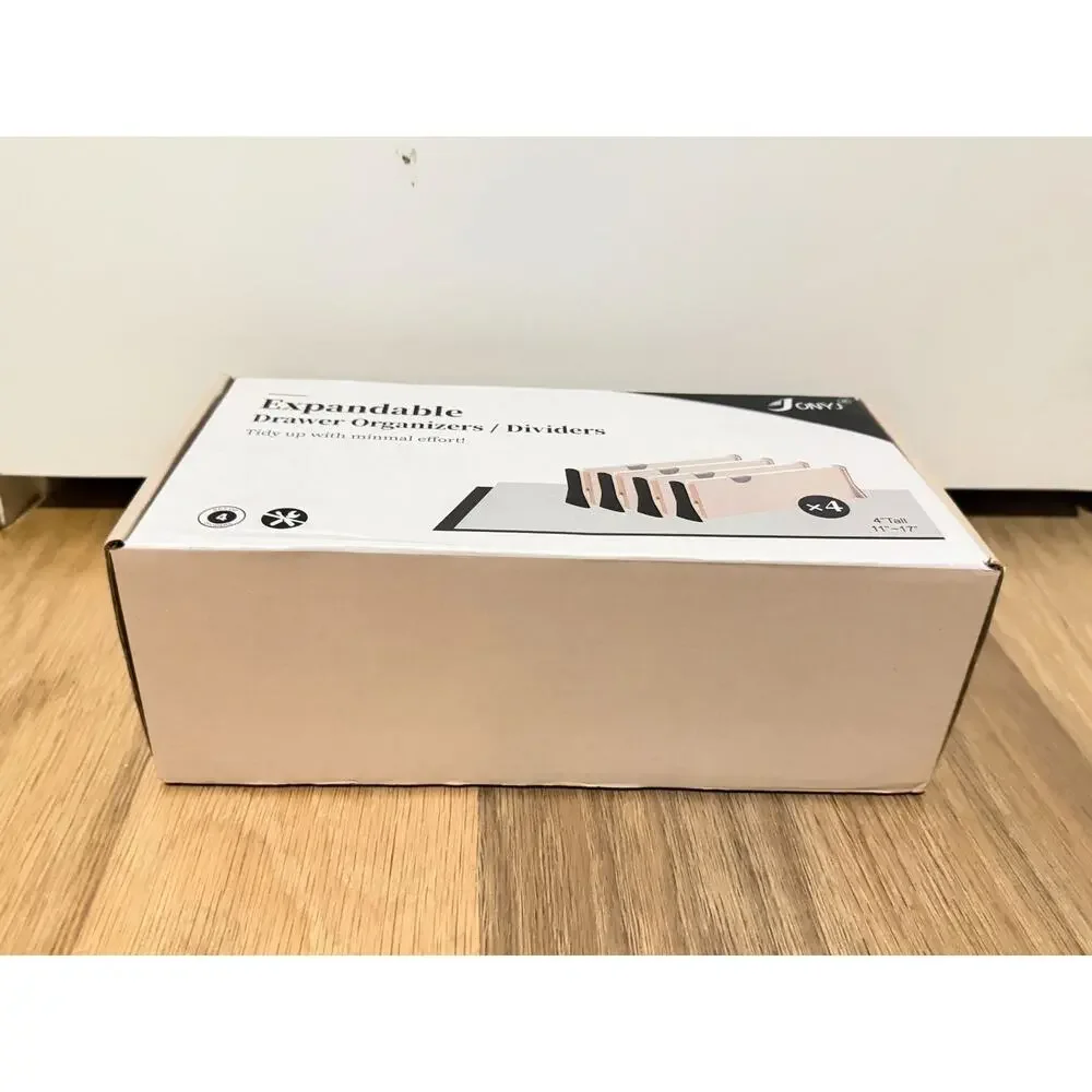 Expandable Drawer Organizers Dividers 4-Pack Adjustable 11-17 Inches 4-Inch Tall